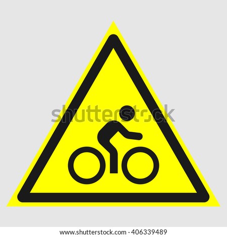 cyclist sign, bicyclist sign