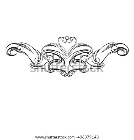 decorative elements in vintage style for decoration layout, framing, for advertising, vector illustration