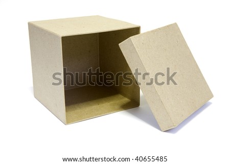 Open box on white background