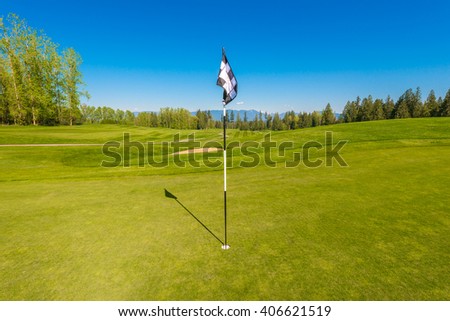 Flag at the gorgeous golf course.