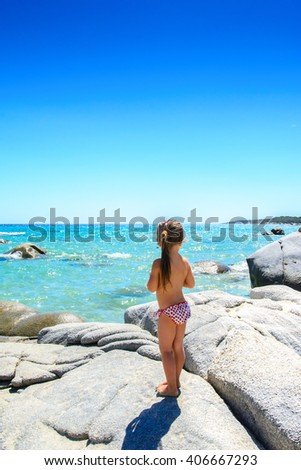 Cute young girl on the beach