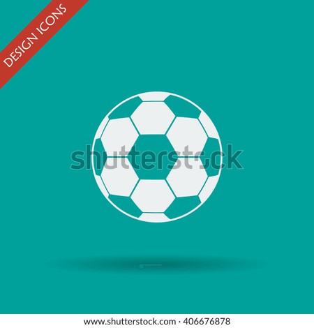Soccer ball icon. Flat design style eps 10