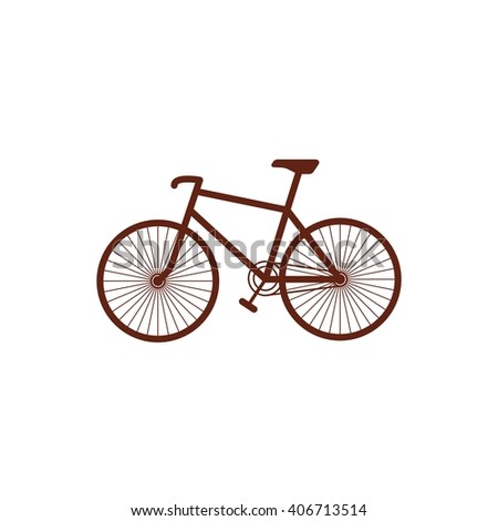 Simple bicycle silhouette. Bicycle icon or illustration