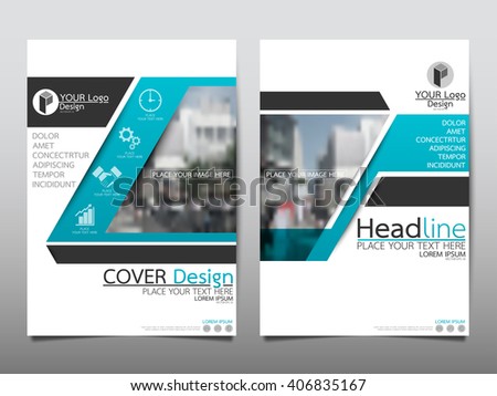 Blue annual report brochure flyer design template vector, Leaflet cover presentation abstract flat background, layout in A4 size