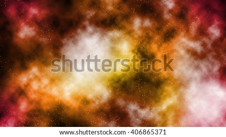 Colorful galaxy smog abstract background in fire tone