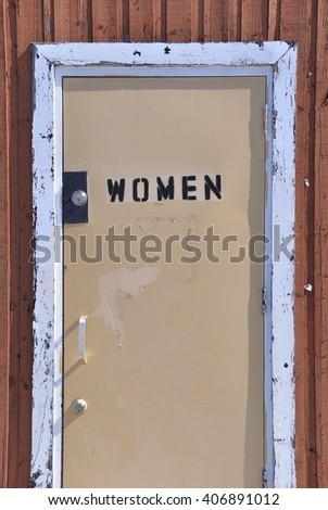 Women sign in front of  the door