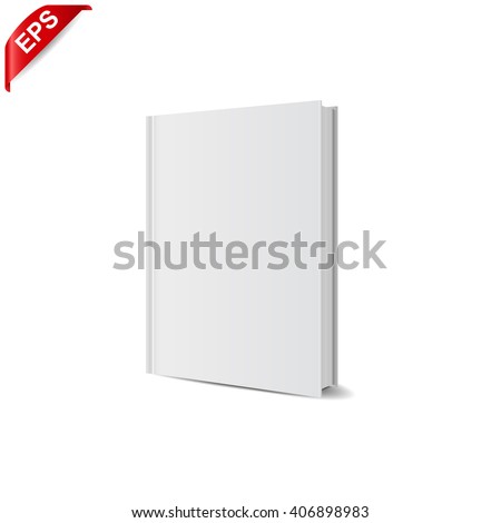 book blank cover, vector mock up book, isolated mockup book