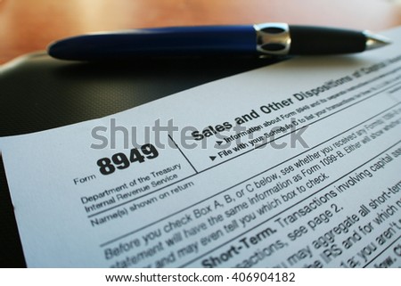 Taxes Stock Photo 8949 Form High Quality