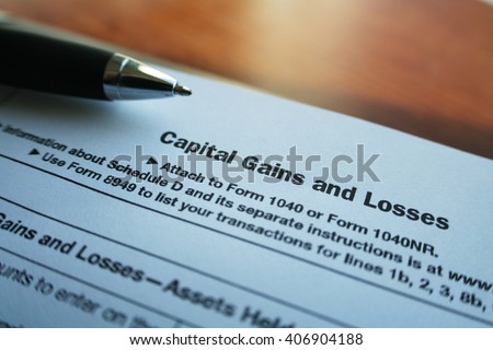 Taxes Stock Photo Capital Gains & Losses Form High Quality