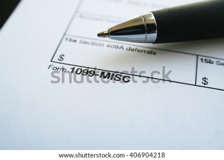 Taxes Stock Photo 1099-Misc High Quality Royalty-Free Stock Photo #406904218