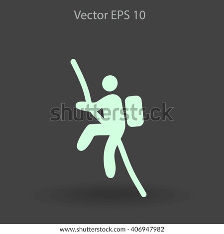 Rock climber vector illustration
