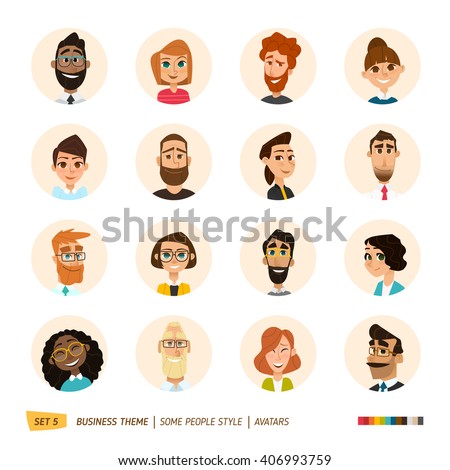 People avatars collection  Royalty-Free Stock Photo #406993759