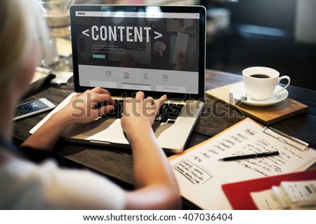 Content Data Blogging Media Publication Concept Royalty-Free Stock Photo #407036404
