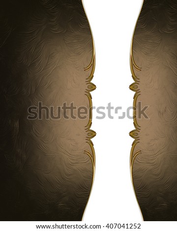 Brown texture with cut. Template for design. copy space for ad brochure or announcement invitation, abstract background.