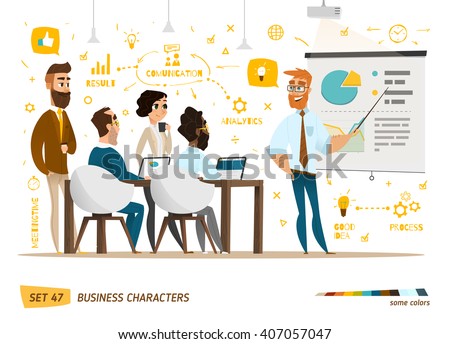 Business characters collection Royalty-Free Stock Photo #407057047