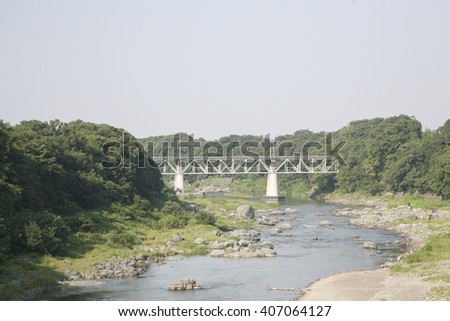 Arakawa river and Tobu Tojo line.