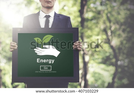 Energy Conservation Earth Plant Concept