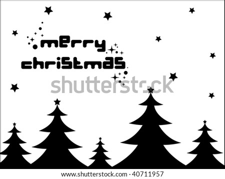 Abstract christmas tree on white background, vector illustration