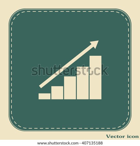 Vector icon growth diagram 