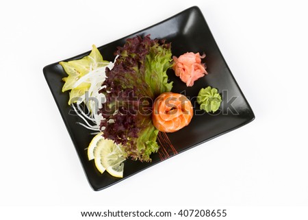 Picture of delicious sashimi with salmon