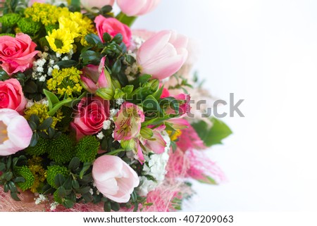 Picture of bouquet with flowers isolated on white