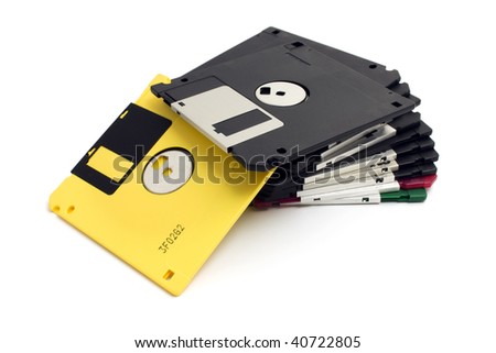 heap of floppy disk