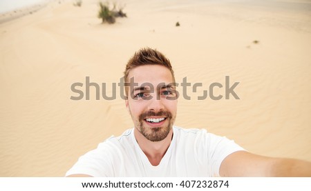 Selfie at desert.