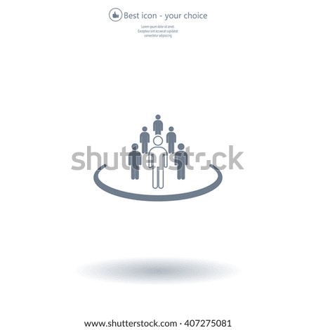 Group of people sign icon
