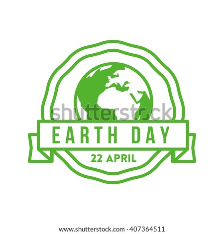 Earth Day design concept. Vintage style 