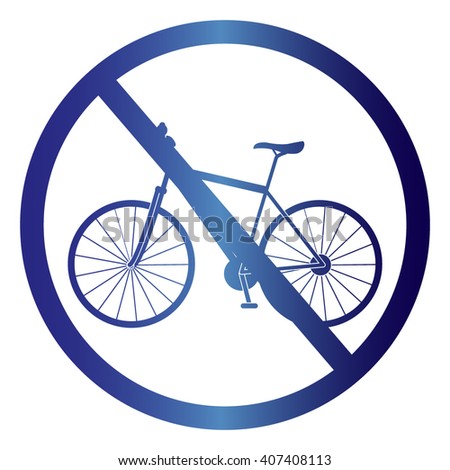 Vector sign no bicycle