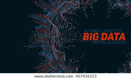 Big data visualization. Futuristic infographic. Information aesthetic design. Royalty-Free Stock Photo #407436313
