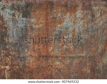 Dark worn rusty metal texture background.
 Royalty-Free Stock Photo #407469232