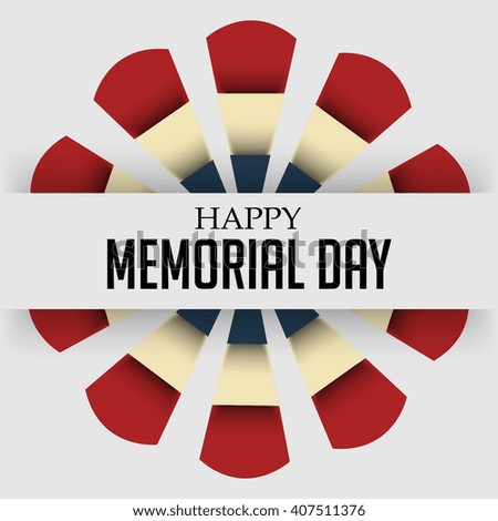 Vector illustration of a background for Happy Memorial Day.