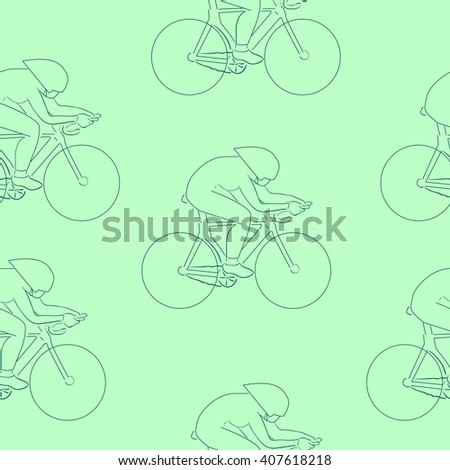 hand drawn cycle racing