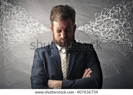 Stressed out manager Royalty-Free Stock Photo #407636734