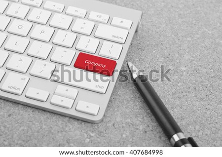 Business concept: Company on computer keyboard background