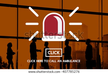 Emergency Ambulance Siren Icon Concept