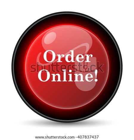 Order online icon. Internet button on white background. EPS10 vector
