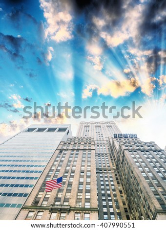 Stunning panoramic view of New York City - NY - USA.