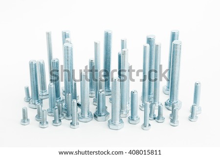 bolts on a white background
