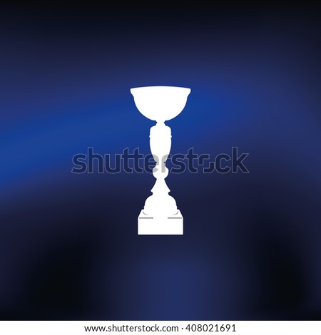 Sporting trophy or winner cup illustration. Sport trophy icon.