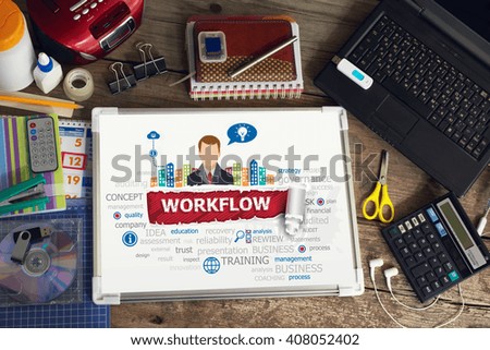 Workflow concept for business, consulting, finance, management, career.