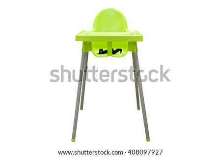 high chair. feeding chair isolated on white background Royalty-Free Stock Photo #408097927