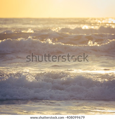 beautiful summer sea, landscape of the sea with sunshine in the morning have a good time background, image used vintage filter