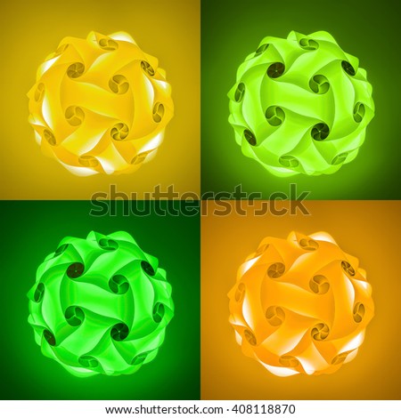 Glowing polygon lampshade
