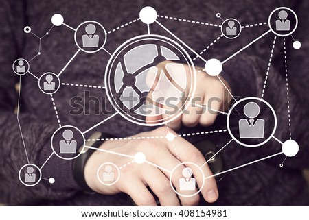 Button global technology social network business map