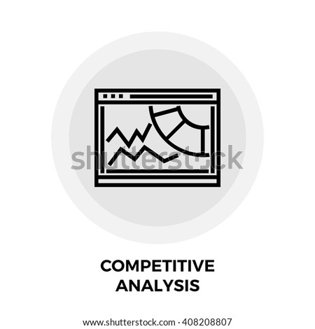 Competitive Analysis icon vector. Flat icon isolated on the white background. Vector illustration.