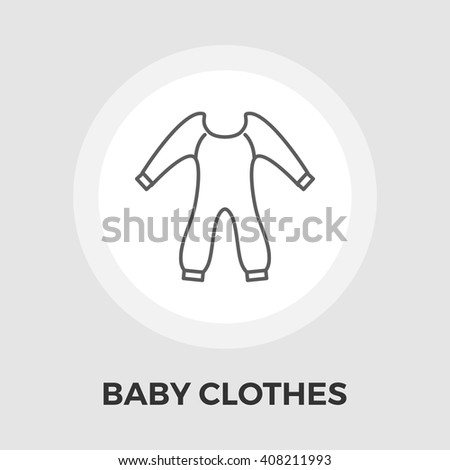 Baby Clothes Icon Vector. Flat icon isolated on the white background. Editable EPS file. Vector illustration.