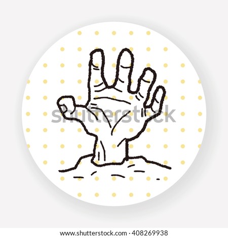 zombie hand doodle
