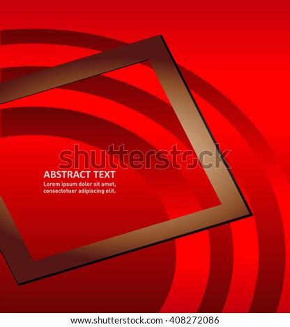 Red background gray curve line on space shadow overlap and dimension modern texture pattern for text and message website design
